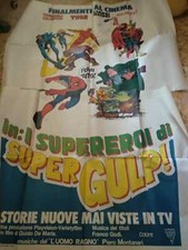 uomo ragno thor fantastici 4 manifesto supereroi supergulp gigantesco raro