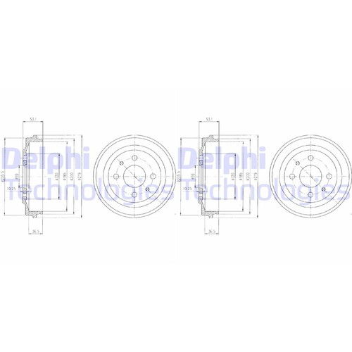 Delphi 185mm freno - 2x,