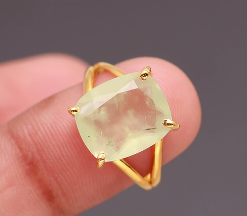 Anello cuscino prehnite