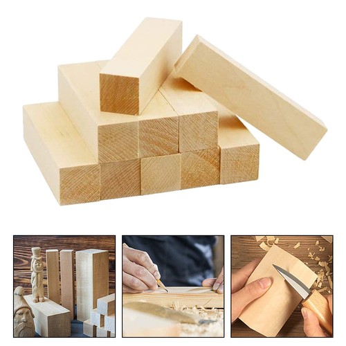 10pz blocchi legno non finiti - 10pz,