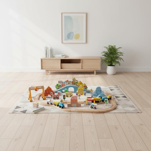 Set trenino elettrico - elettrico, legno
