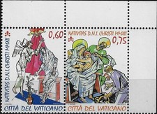 2012 Vaticano Natale - adesivo da libretto MNH