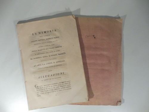 Memoria del sig gio - gio., batti