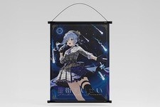 Arazzo personaggio Hololive Suisei da parete blu/bianco