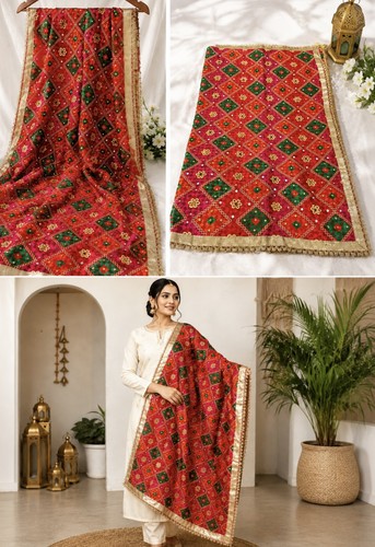 Phulkari dupatta ricamato - phulkari,