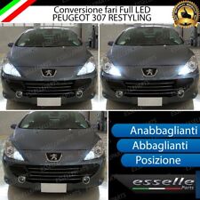 CONVERSIONE FARI FULL LED PER PEUGEOT 307 RESTYLING LED BIANCO CANBUS H7 12000lm