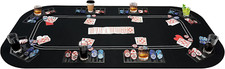 Tavolo da Poker 3 in 1, Texas Hold'Em Poker Card Layout da Tavolo con Reversibile