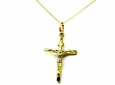 COLLANA  Oro Croce con Cristo