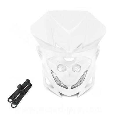 Maschera faro enduro - maschera, bianco