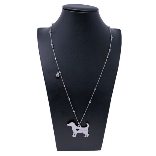 Collana acciaio cane - acciaio,