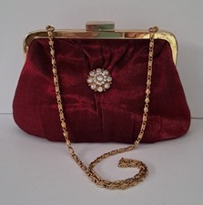 Pochette in tessuto bordeaux