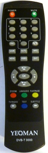 Dvb 3000 yeoman telecomando - dvb-t,