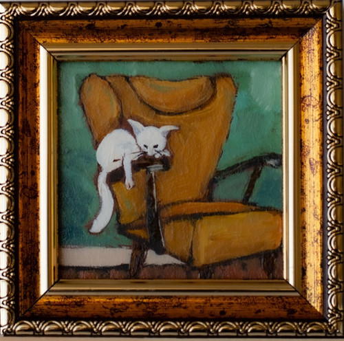 Miniatura gatto bianco - , su