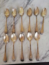 Antico servizio cucchiaini placcati argento 1000  11 pezzi