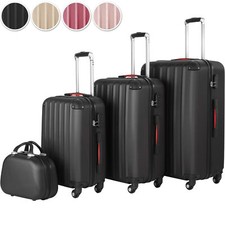 Set di 4 valigie rigide versatili trolley bagaglio viaggio plastica ABS 