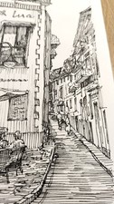 Disegno a inchiostro bianco e