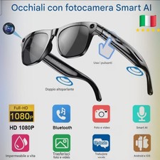 Occhiali da Sole Smart Touchscreen con Fotocamera Hd e Traduzione Vocale Unisex