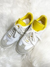 Sneaker bassa Isabel Marant donna Bryce taglia 38 US 8 gialle scamosciate orlo pizzo