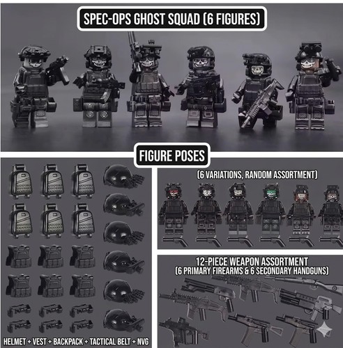 Moc building bricks swat team - building,