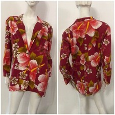 KENZO JEANS Giacca rosso rosa fantasia floreale Tg L