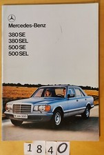 MERCEDES CLASSE S W126  380 SE SEL 500 SE SEL Prospectus 58 pages Fr 10/1979