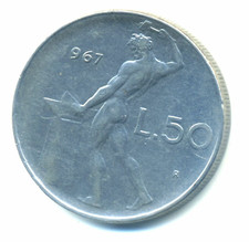 Italy 50 lire 1967 Combined