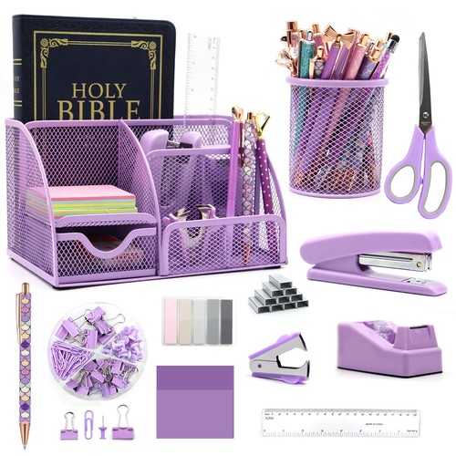 Purple desk organizers - 1,