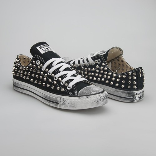 Converse bassa nera - , borchiata