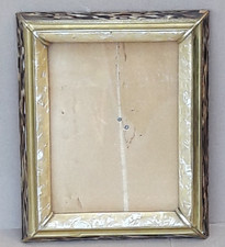 Antica Cornice Portafoto In Legno E Bachelite