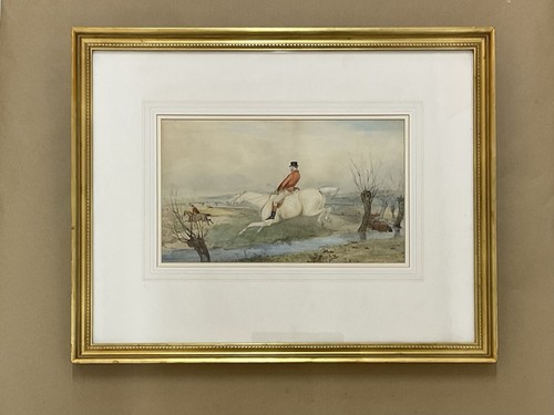 Antico quadro acquerello - , scena