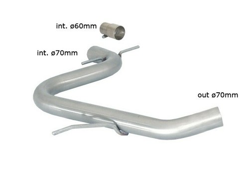 Tubo centrale inox 70mm - , vw