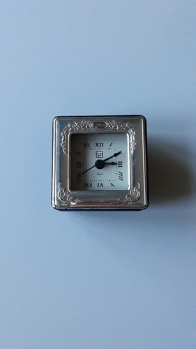 925 silver alarm - silver, clock
