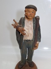 STATUA SCULTURA Terracotta  Taglialegna Caltagirone H 22 CM Vintage Presepe 