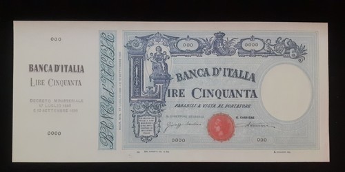 Banconota lire umbertoi - banconota, 50