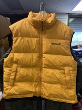 Timberland Giubbotto Uomo Tampone XL Piumino Anatra Nylon Giallo Senza Maniche Imballabile
