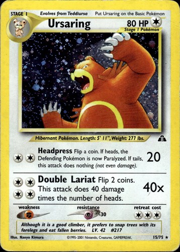 Ursaring holo neo - ursaring, discovery