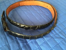RARA Cintura vera pelle di Coccodrillo DORSALE size 87 Vintage Anni ’50 UOMO