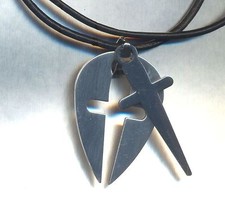 Collana ciondolo acciaio - collana, +