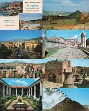 Vintage Italy 8 Postcards Lot –Pompeii, Albergo, Sorrento, Maiolo Multi-View