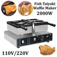 Cialda Elettrica 2000W Commerciale Gelato Pesce Taiyaki Macchina per Fare √