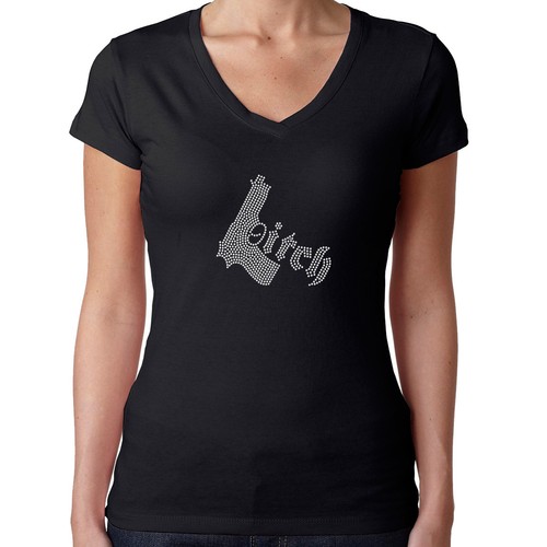 Shirt donna strass bling - strass,