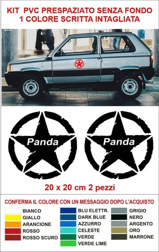 Adesivi stella fiat - stella, panda