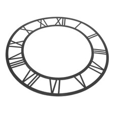  Adesivo da parete con orologio rotondo: orologio a specchio con numeri romani