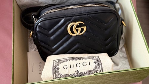 Gucci marmont pelle nera - marmont,