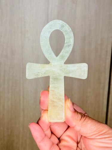 Citrino ankh intaglio - citrino,