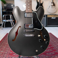 Gibson ES-335 2008 - nero trans satinato - custodia rigida Gibson - usata