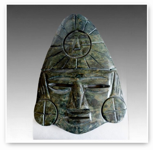Vintage carved stone - carved, mayan