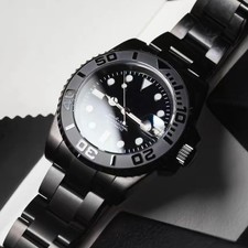 Mod Sub-Style Nero Stealth Lucido 40mm Personalizzato | Vetro Zaffiro Automatico NH35