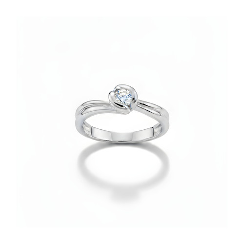 Anello damiani solitario - anello,