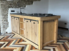 Isola Cucina CUNEO INDUSTRIAL TOP pietra NO elettrodomestici in legno SU MISURA 